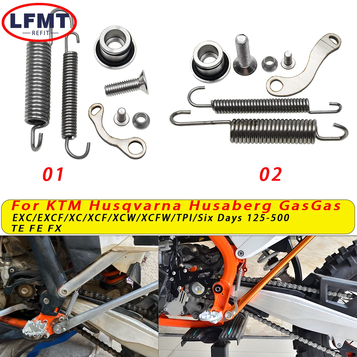Аксессуары для мотокросса комплект пружин боковой подставки KTM 125-530 EXC EXCF XC XCW XCF XCFW