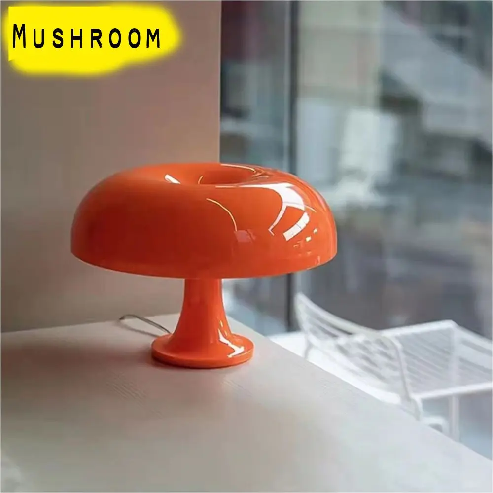 Italy Designer LED Mushroom Table Lamp Modern Minimalist Desk Lamps  for Hotel Bedroom Bedside Living Room Decoration Light