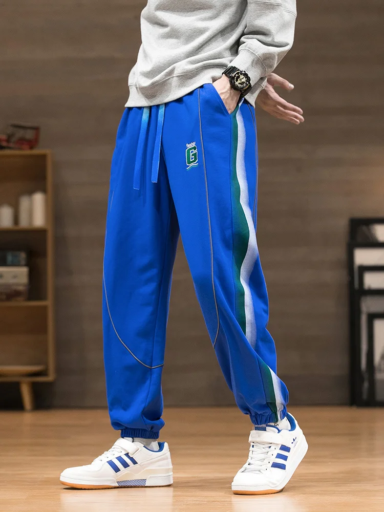 

2023 New Men's Joggers Sweatpants Plus Size Strtwear Fashion Letter Embroidery Cotton Casual Sweats Loose Harem Pants 8XL