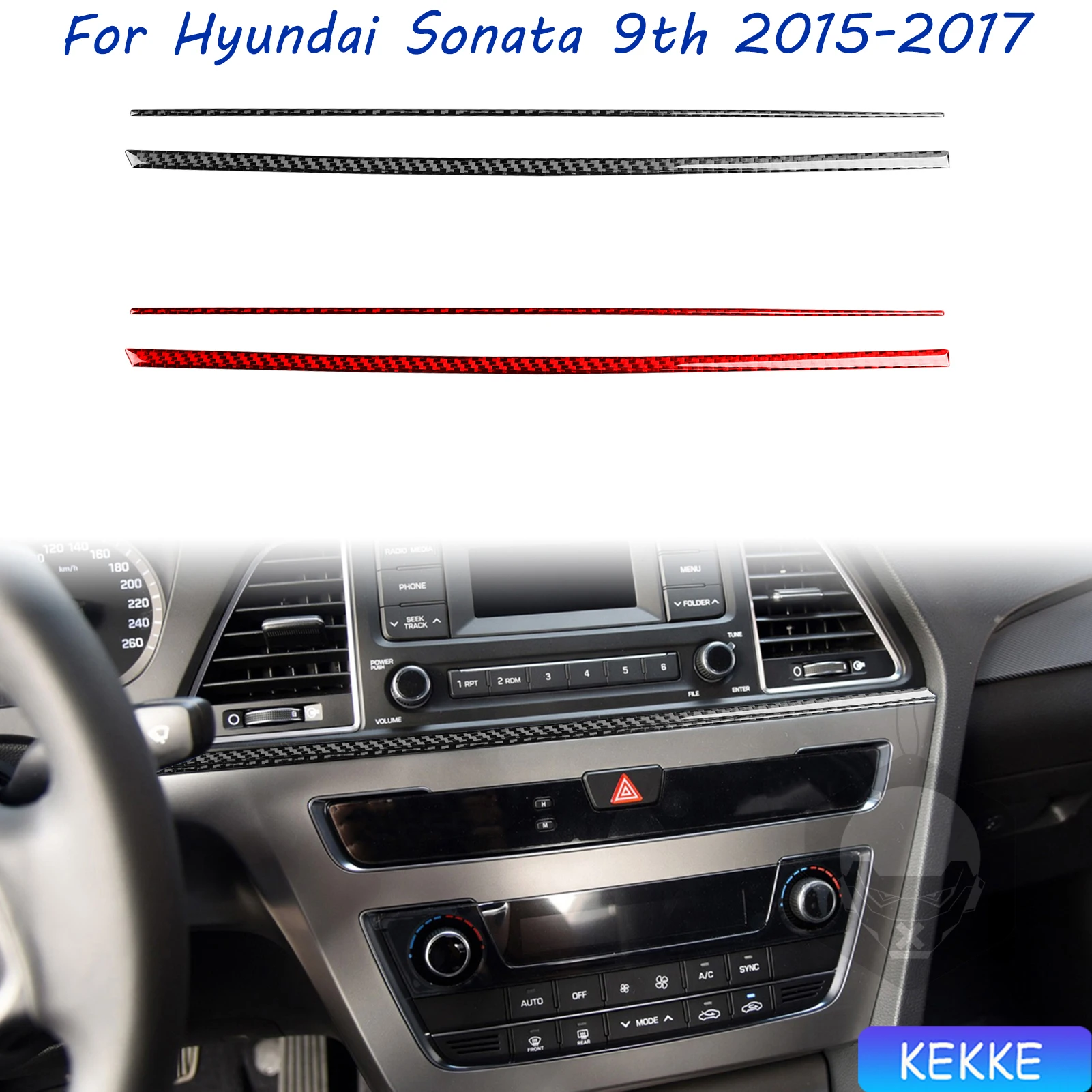 Для Hyundai Sonata 9 2015 2016 2017 декоративная полоса центрального управления наклейка из