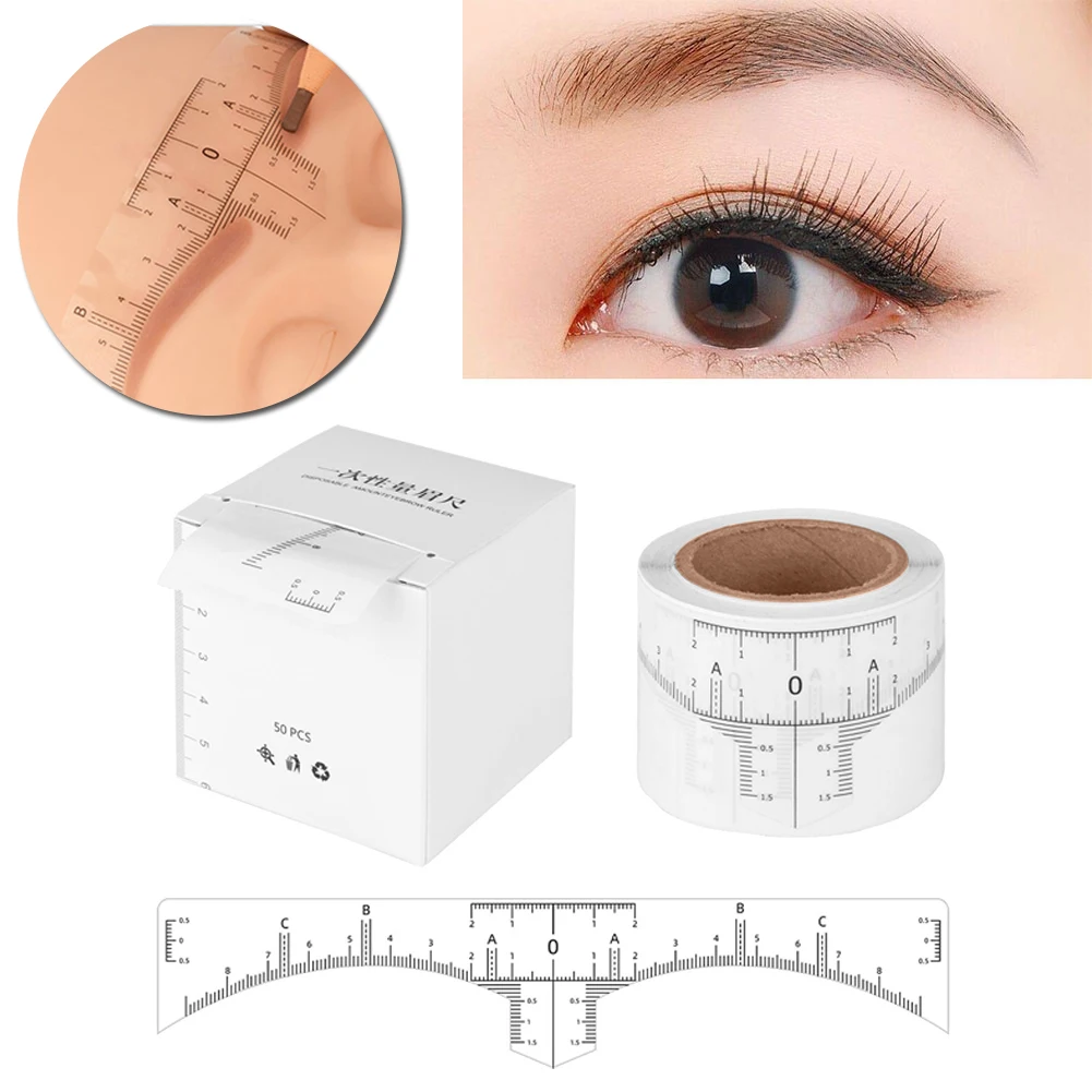 

50 шт./рулон, инструменты для нанесения татуировок на брови