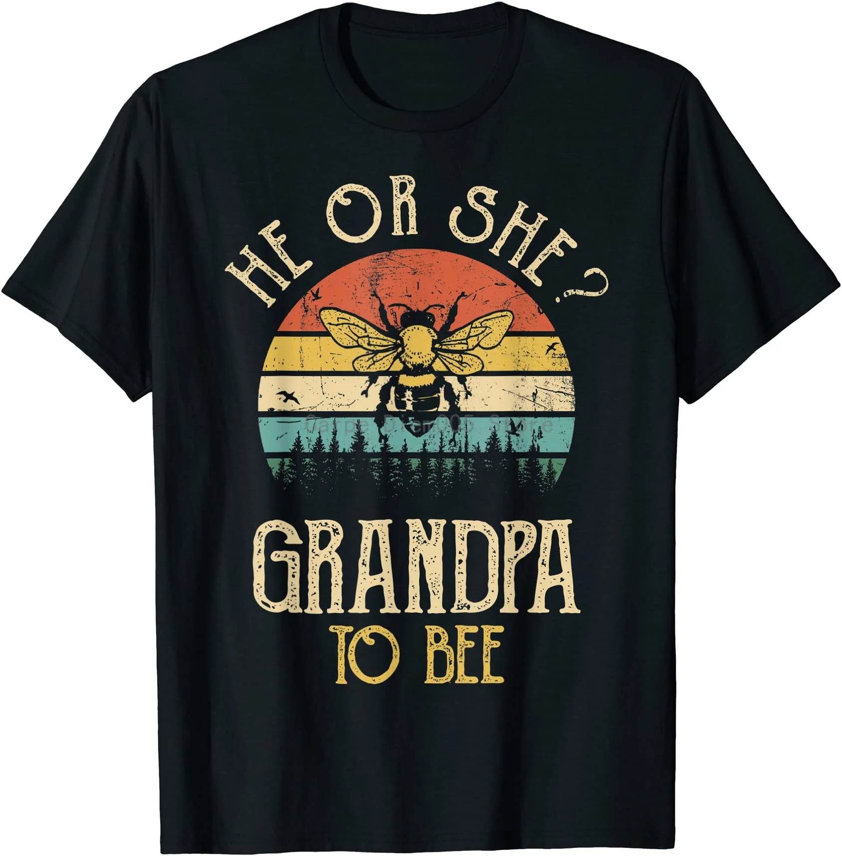

He Or She Grandpa To Bee New Granddad To Be Unisex T-Shirt S-6XL