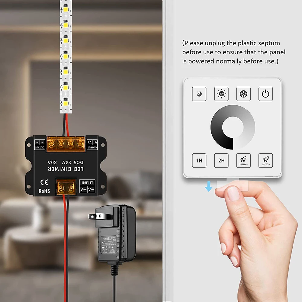 Lisxchda D86-01 Одноцветный диммер 5-12 В 24 с радиочастотным пультом дистанционного