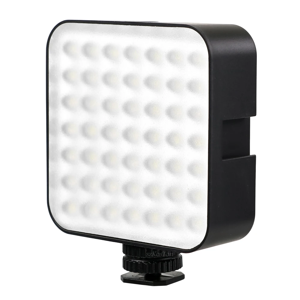 

Светодиодный мини-светильник для видеосъемки и фотосъемки с светильник лампами холодного башмака, 6500K, портативная заполняющая лампа для съемки селфи в бревках для Canon, Nikon, DSLR