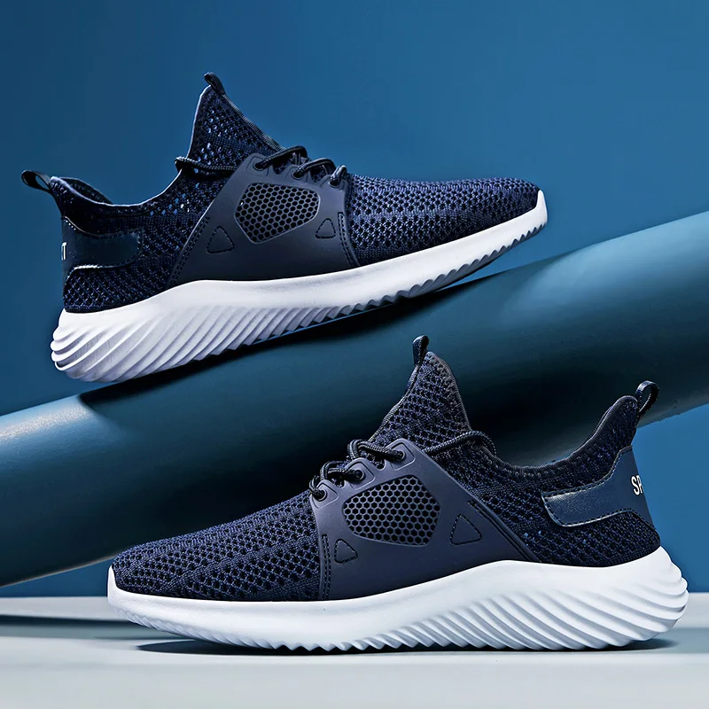 

Men Sports Sneakers Light Breathable Male Flat Sneaker Outdoor Lace-up Running Shoes for Mens Mesh Casual Shoes Tenis Masculino