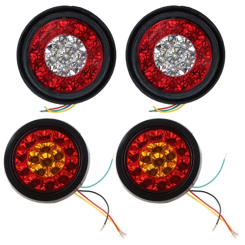 

D7WD 2Pcs 16LED Задний фонарь 12V Тормозной стоп Сигнал поворота Задний фонарь для автомобиля Грузовик