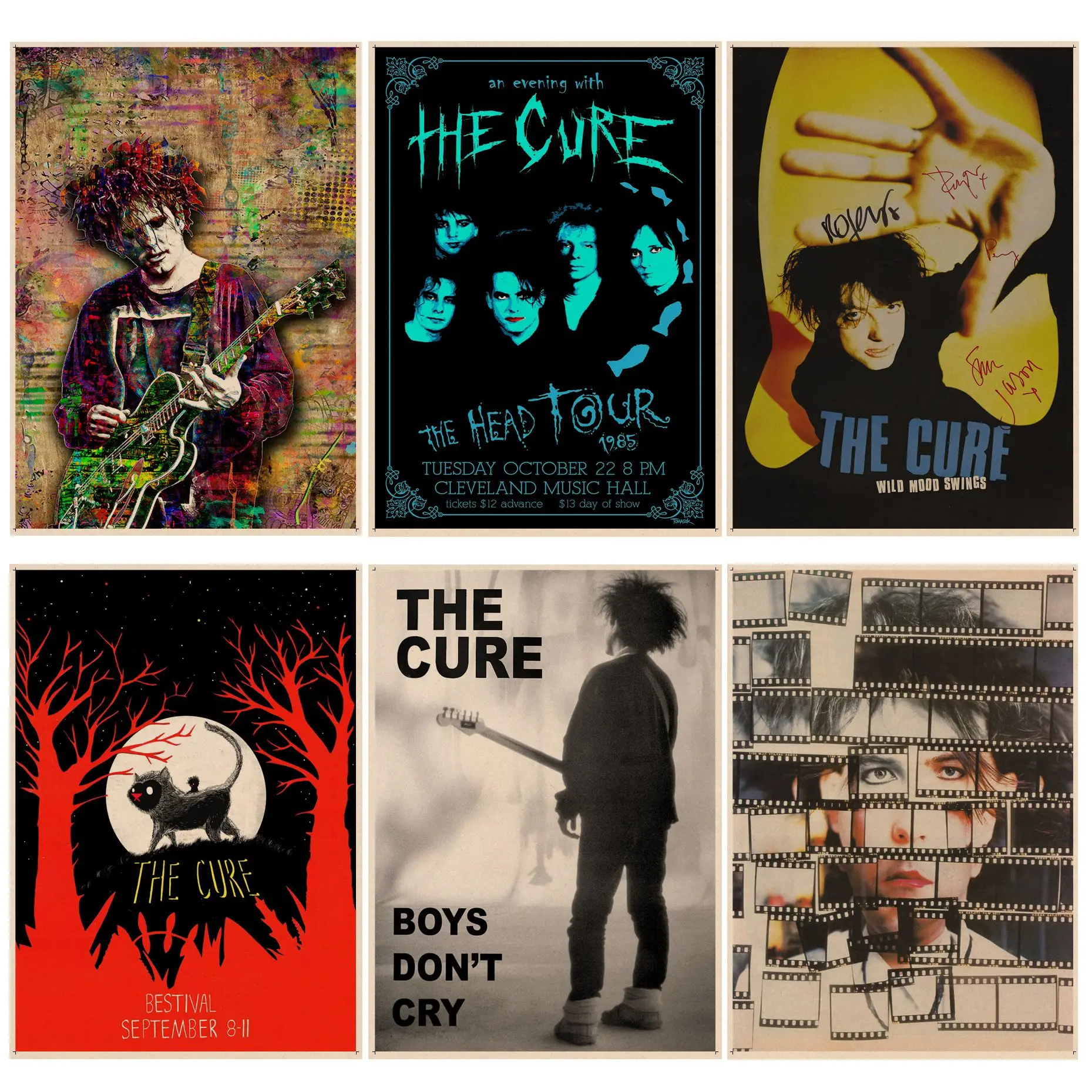 

The Cure Art Poster Kraft Paper Sticker Home Bar Cafe Wall decor