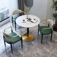 design leather dining chair nordic waiting makeup soft modern bar chairs bedroom leisure backrest taburete alto candy furniture