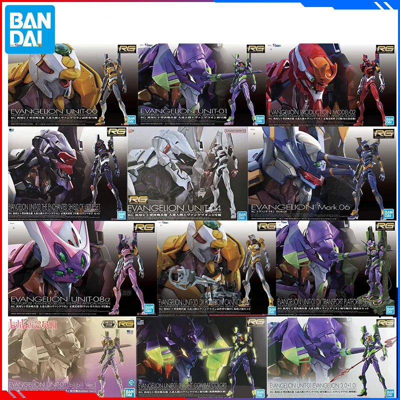 Оригинальный RG EVANGELION UNIT-00 -01 -02 -03 -04 -06 -08 Bandai Аниме Модель Игрушки Фигурки Подарки