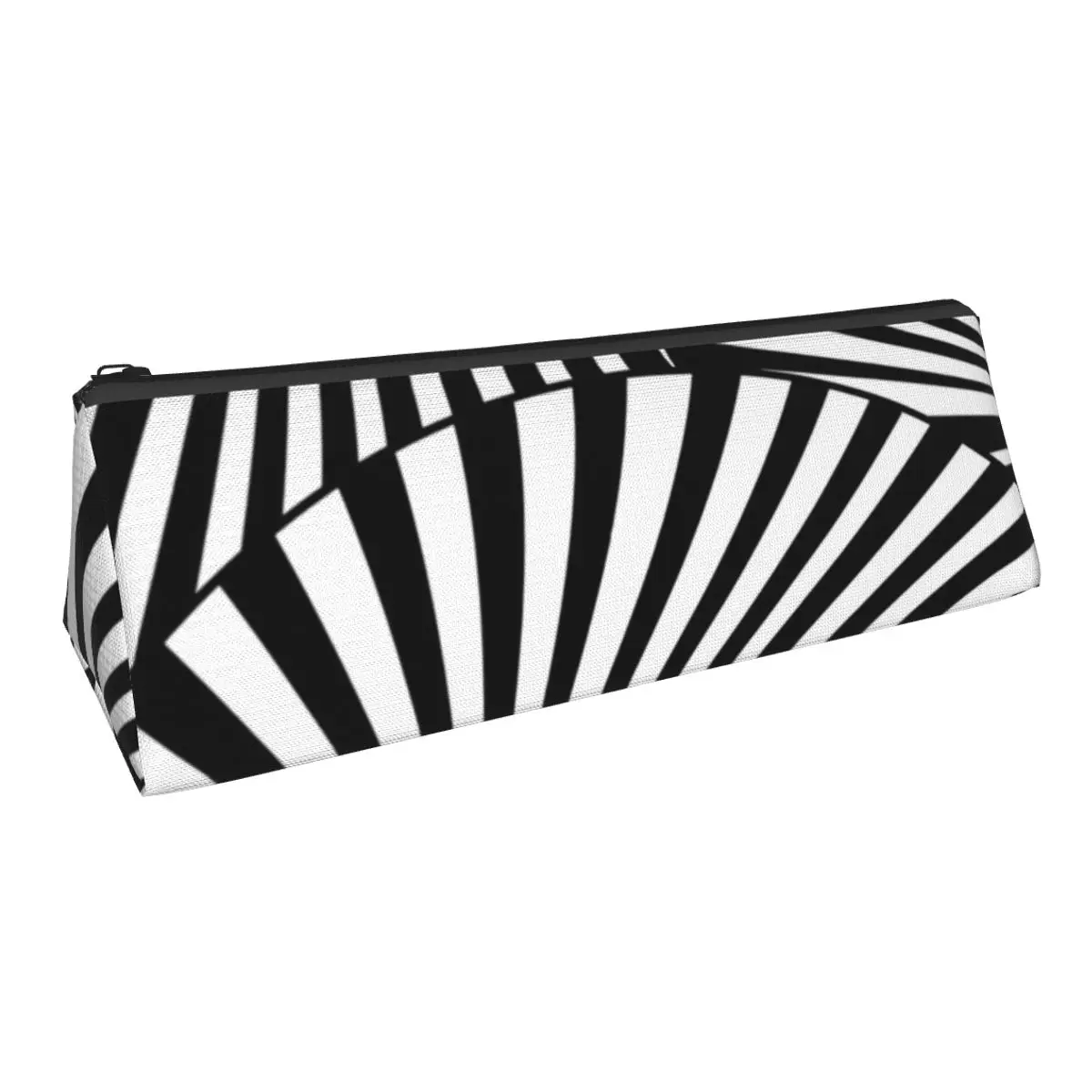 

Abstract Retro Mod Triangle Pencil Case Two Tone Sunburst University Kawaii Pencil Box Boy Girl Zipper Pen Organizer