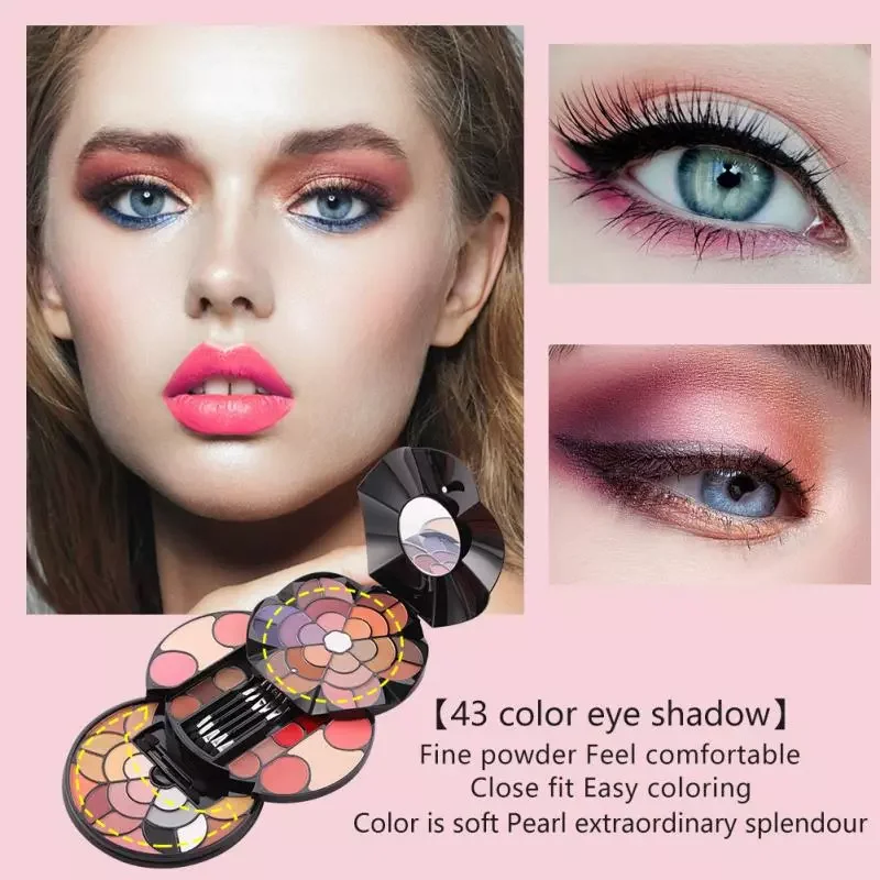 

NEW 57 Colors Foldable Glitter Eyeshadow Palette Multicolor Multifunction Eyebrow Powder Blush Lipstick Lating Eyes Cosmetic Too