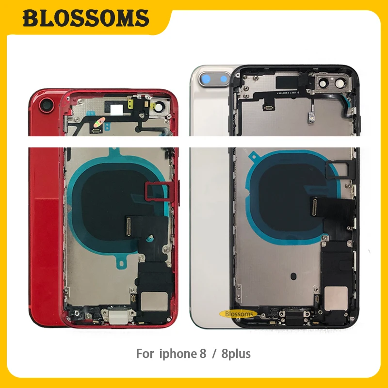 

Задний корпус для iphone 8 8Plus задняя крышка батарейного отсека средняя рамка Шасси + стекло с гибким кабелем детали в сборе