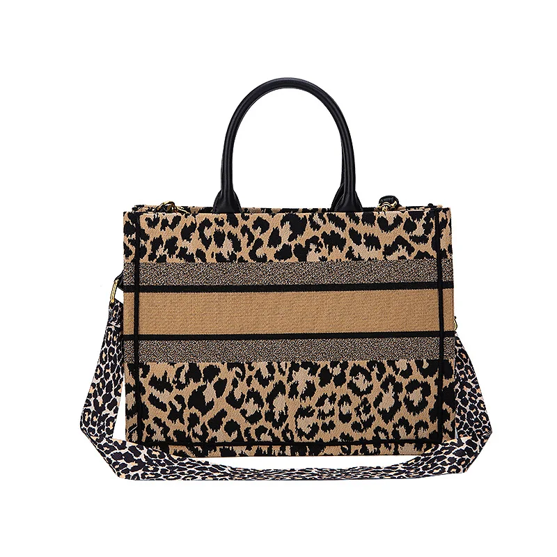 

Bag Women 2022 New Trendy Leopard Print Niche Large Capacity Portable Tote Bag Fashion Commuter Bag Shoulder Girls Bag