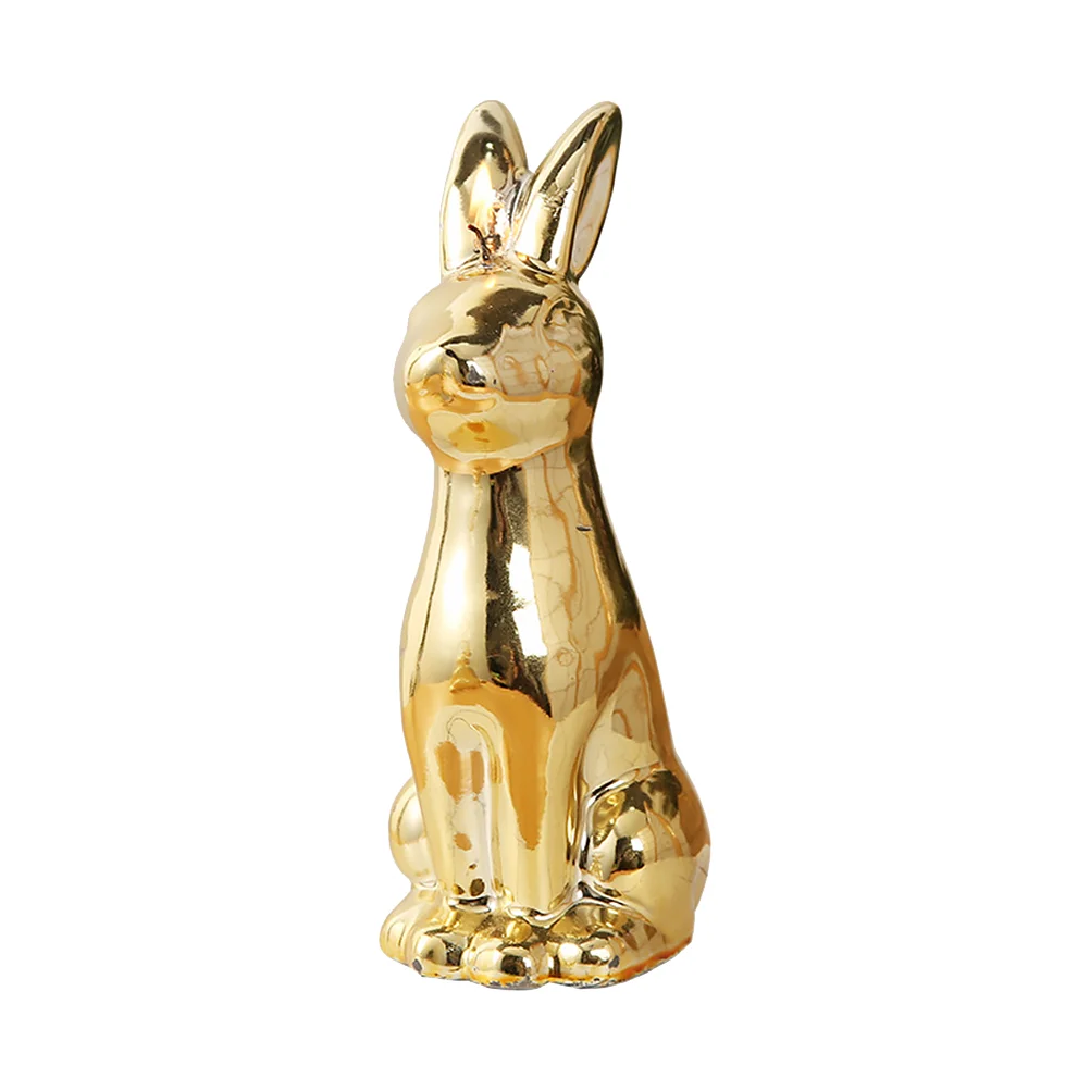

1 шт. Свеча в форме симпатичного кролика домашний декор свечи Настольный кролик Декор (Золотой)