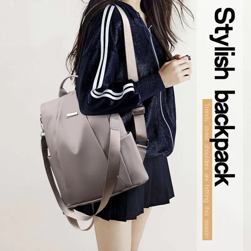 

Новинка 2023, Модный женский рюкзак, кошелек, водонепроницаемый легкий школьный рюкзак из ткани Оксфорд с защитой от кражи, дорожная сумка на ...