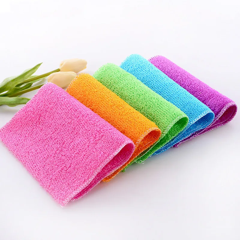 6/10Pcs Anti-grease Absorbent Dish Cloth Bamboo Fiber Washing Towel Kitchen Household Scouring Pad Magic Cleaning Wiping Rags