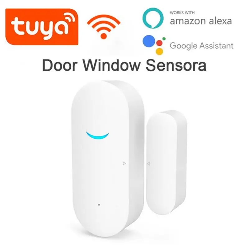 

Умные детекторы открытой/закрытой двери AUBESS Tuya, домашняя сигнализация с Wi-Fi, совместима с приложением Alexa Google Home Smart Life