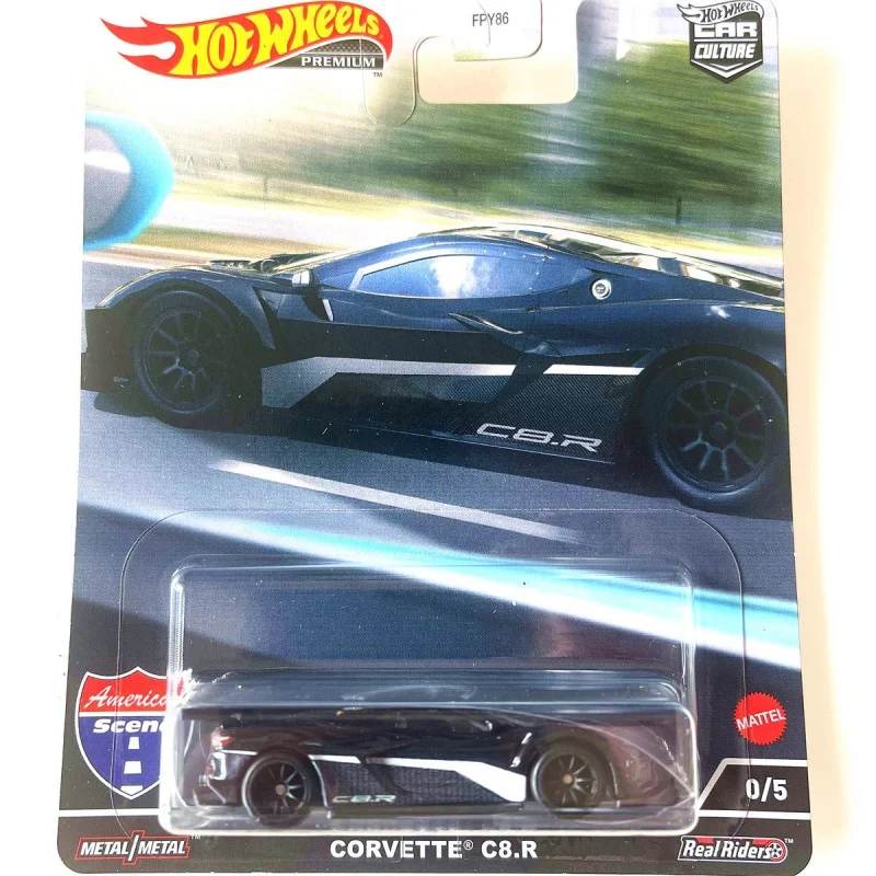 Фото Коллекционная модель автомобиля Hot Wheels Premium Car Culture American Scene Corvette C8.R Real Riders Metal/Metal FPY86 0/5, литая под давлением №5