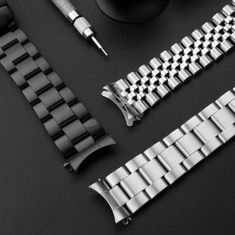 Ремешок изогнутый из нержавеющей стали для Casio 2784 22 мм