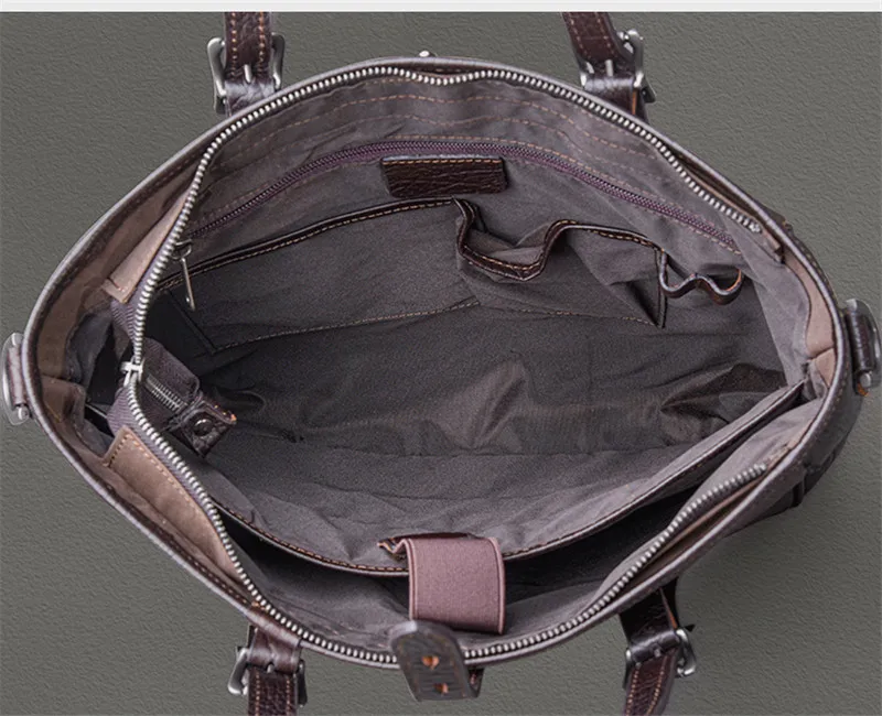 PNDME Vintage fashion high quality natural real leather men large capacity Tote bag outside organizer real cowhide crossbody bag