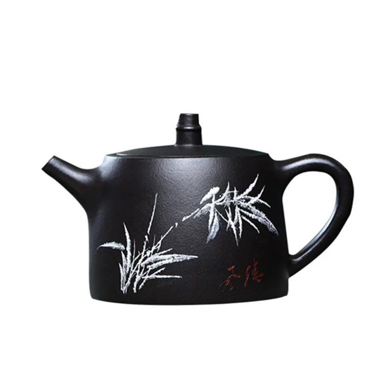 

1 шт. 250 мл Yixing Фиолетовый Глиняный Чайник оригинальная руда ручной работы Zisha чайный набор черный грязевой фильтр чайник Dezhong