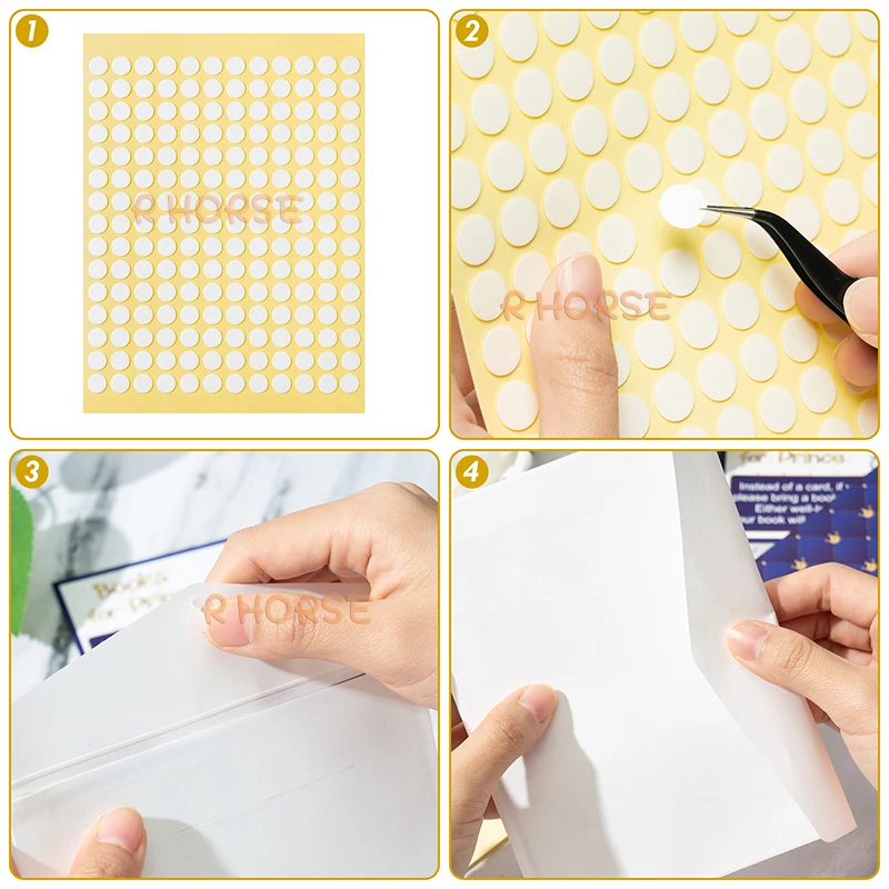 

180 шт./лист, самоклеящиеся крепления, 10 мм