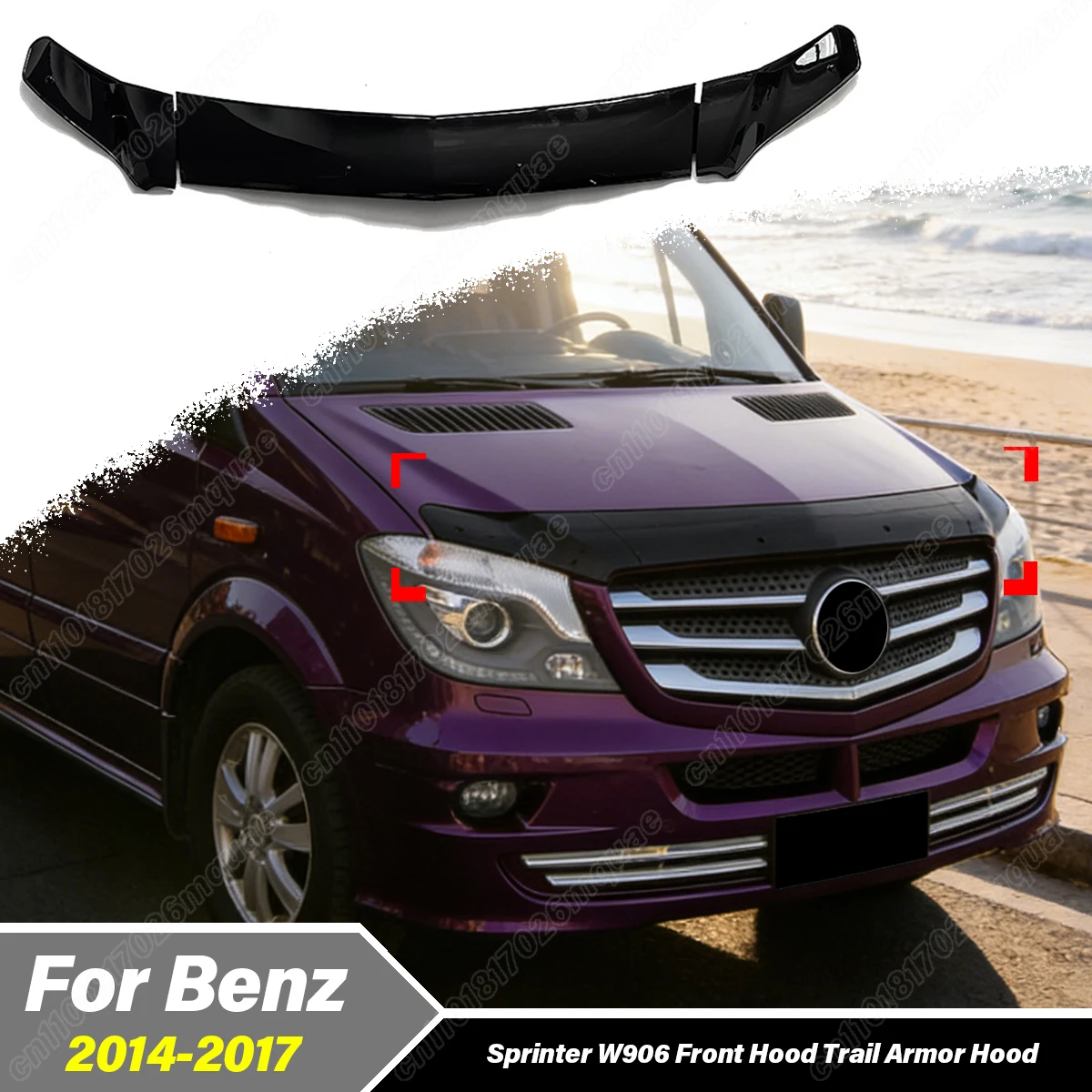 Фото Для Mercedes-Benz Sprinter W906 2014-2017: Защитная накладка на капот, аксессуары для модификации и декора №1
