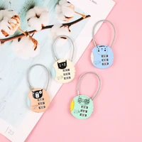 4pcs cute diary code lock cartoon kitten puzzle box secret lock luggage padlock travel mini lock bathroom wardrobe padlock