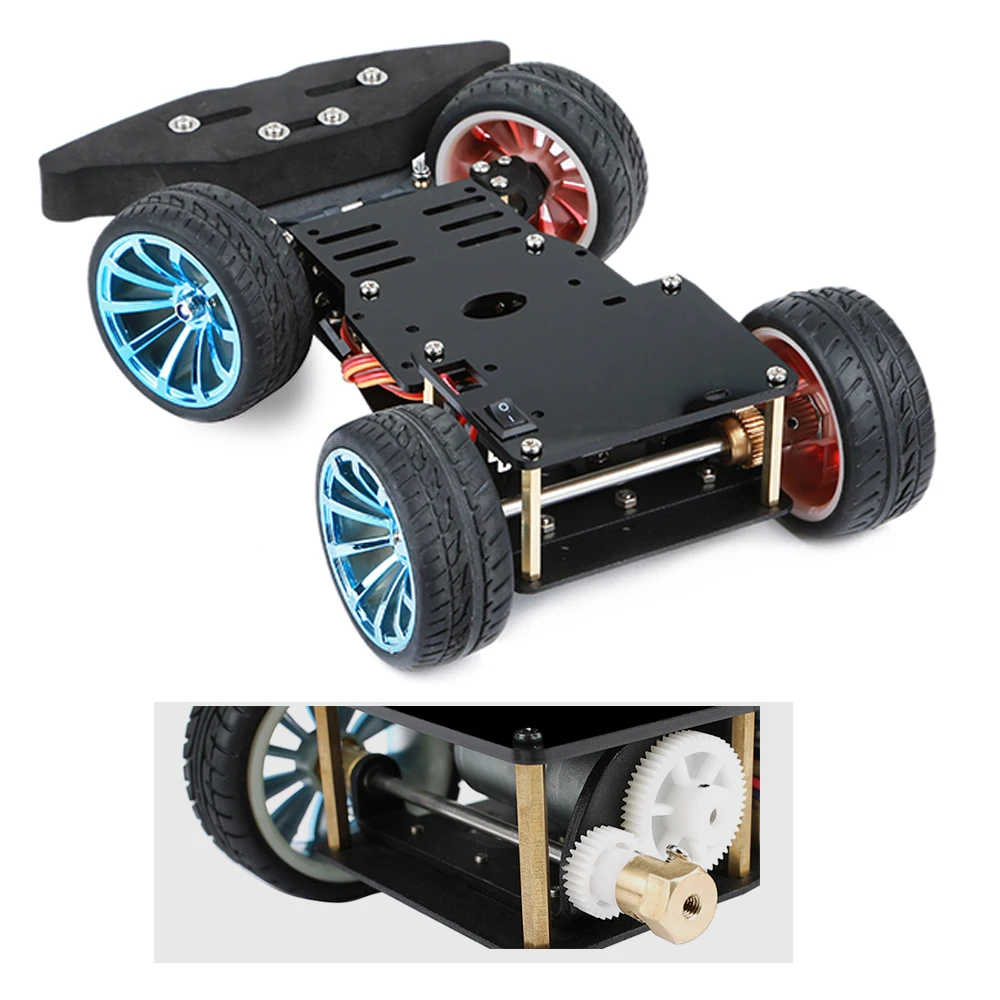 4-колесный сервопривод сделай сам робот автомобиль 4WD шасси умный для платформы
