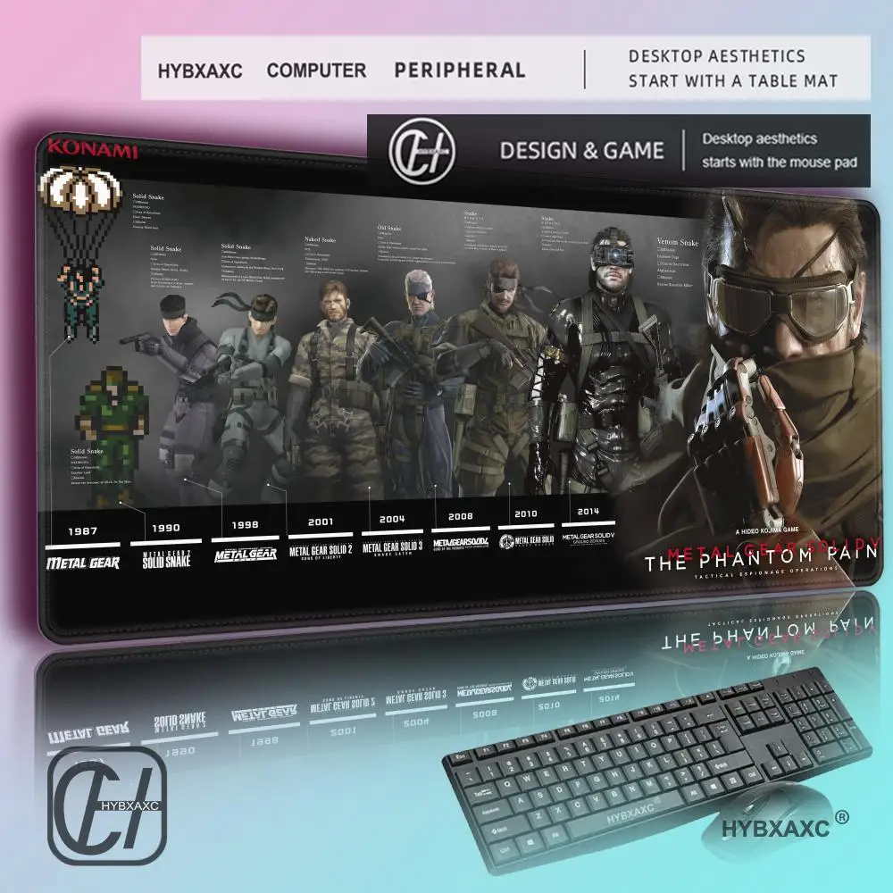 Фото Коврик для мыши Metal Gear Solid, офисный, для ПК, HD, аниме, геймерский, для клавиатуры, для ноутбука, игровые аксессуары, настольный коврик XXL HYBXAXC №2
