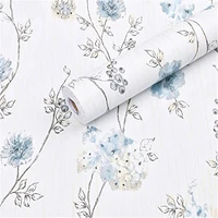 decor floral paper peel and stick flowers leaves pvc self adhesive wallpaper removable for kids room wall papers home decor