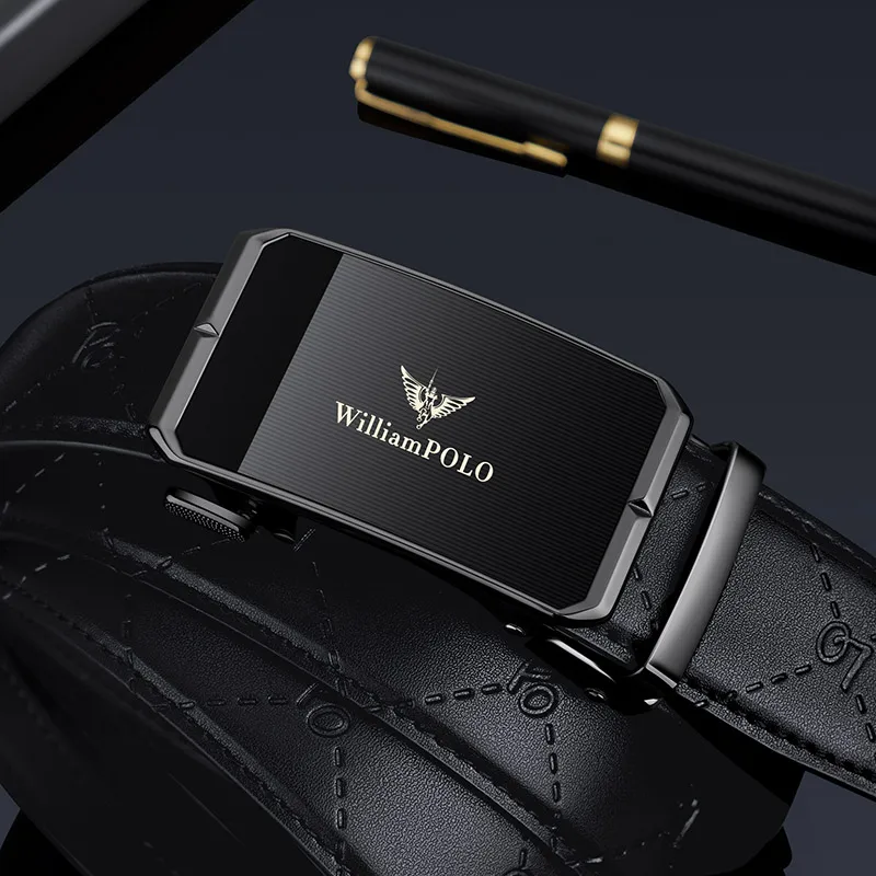 Trendy style men's belt, fashionable automatic buckle belt, personalized and simple belt