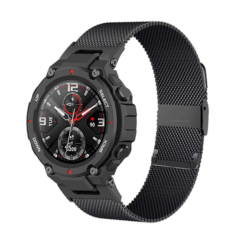 New Luxurious Stainless Metal Steel Band For Amazfit T Rex Pro Smart Watch Strap Metal Bracelet For Xiaomi Huami Amazfit T Rex2