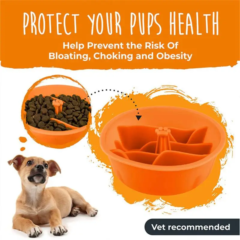 

Силиконовая антиударная тарелка, предотвращающая вздутия живота, инструмент для кормления собак, товары для домашних животных, 252 г, Интерактивная головоломка, лабиринт-Кормушка, безвредная