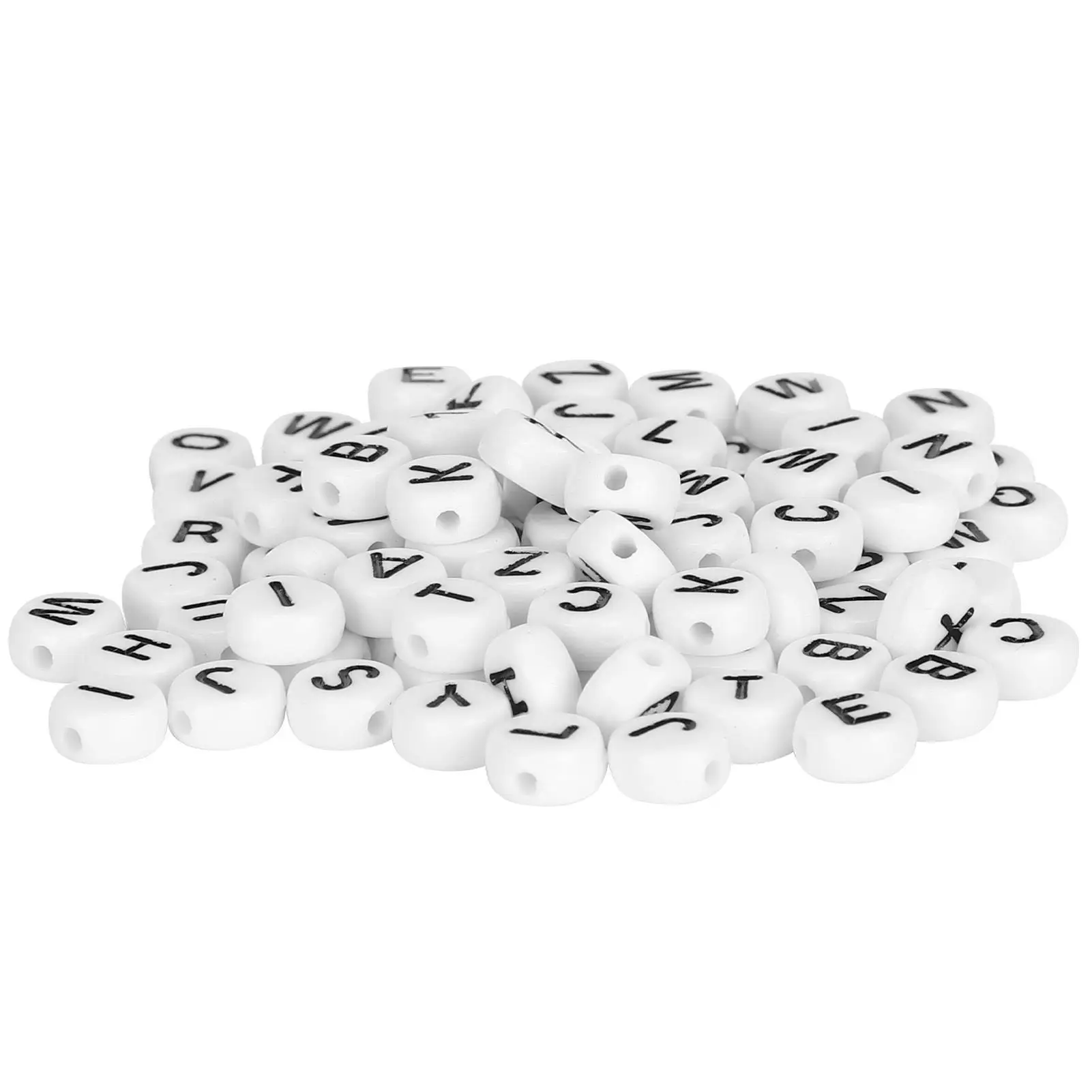 Акриловые бусины с буквами сделай сам 26 черных алфавитов для изготовления