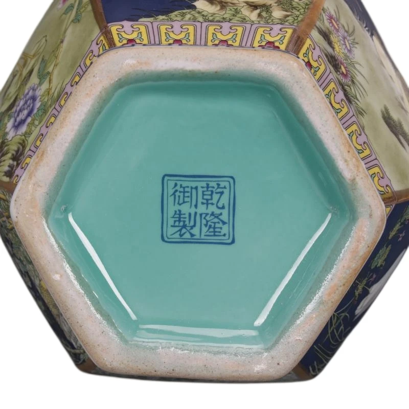Керамическая ваза Qianlong с эмалью, золотистого цвета (art.: 3920bf6bf92d5) - 3920bf6bf92d5