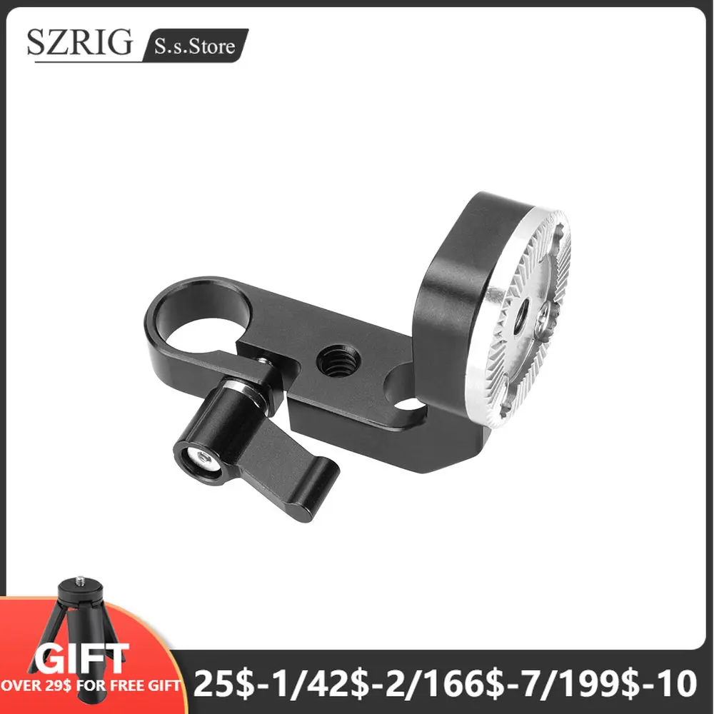 SZRIG 15mm Rod Clamp with 1/4"-20 ARRI Rosette M6 Female Thread Adapter For Photo Studio Accessories SZRIG 15mm Rod Clamp with 1/4"-20 ARRI Rosette M6 Female Thread Adapter For Photo Studio Accessories