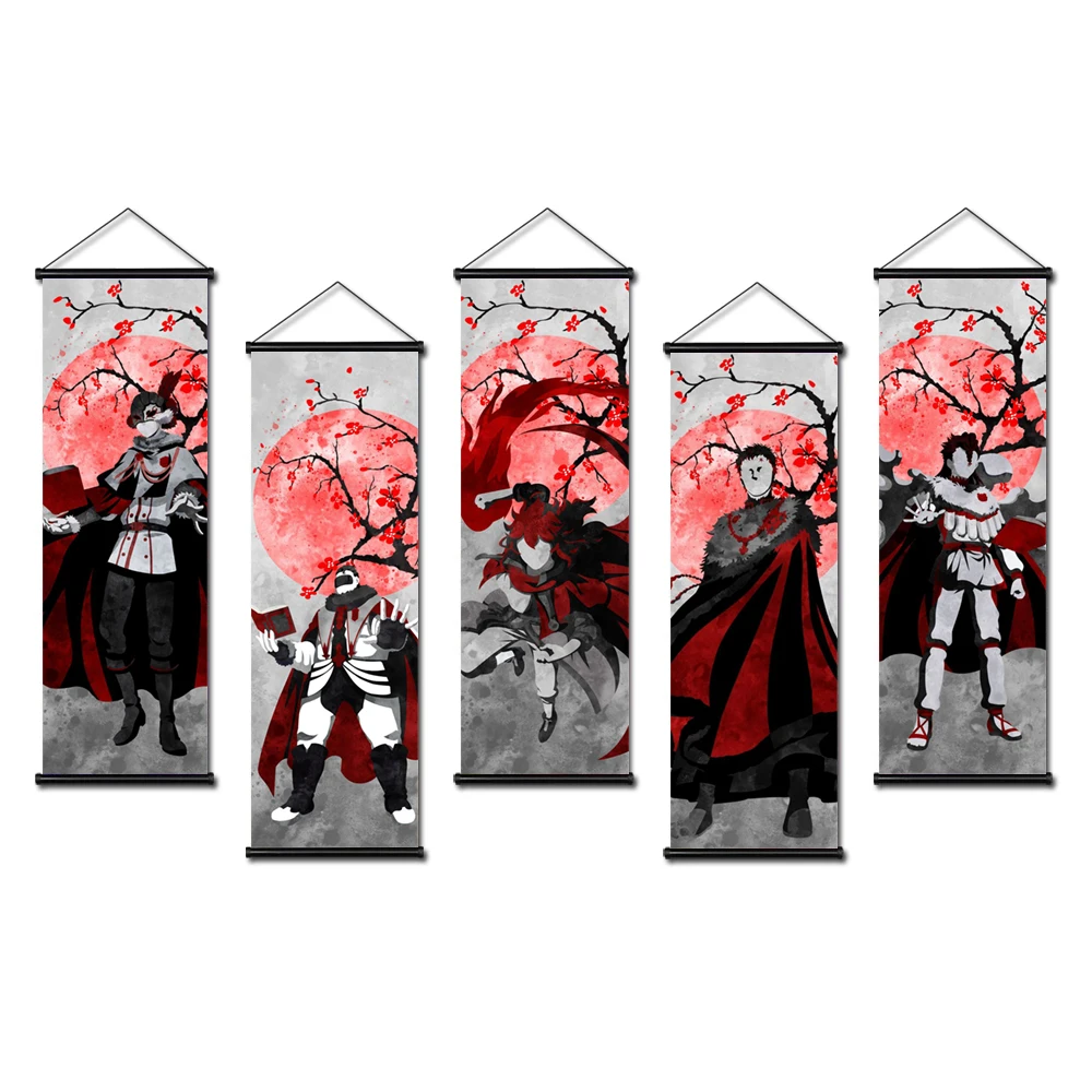 

Аниме Картина на холсте настенное искусство Yami Sukehiro плакат печать черный клевер Висячие свитки настенные картины Спальня украшение для дом...