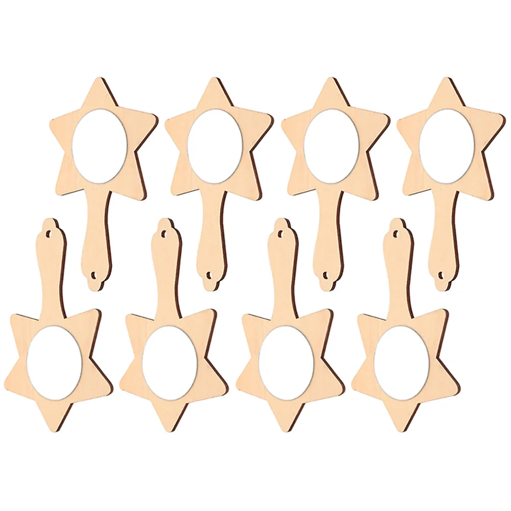 

8 шт., детские деревянные зеркальные игрушки-собаки