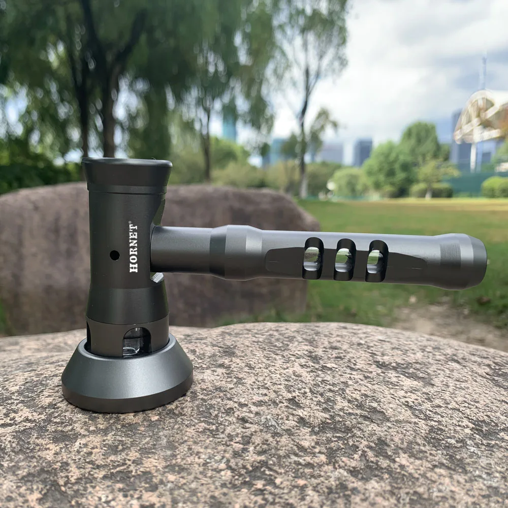 

HORNET Premium Aircraft Aluminum Water 136MM Glass Bowl Metal Herb Hookah Shisha Water Accessoires pour fumeur fumando