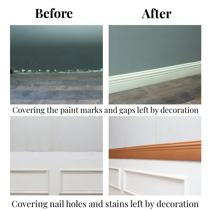 3D пенопластовые наклейки на стену самоклеящаяся плинтусная линия украшение для