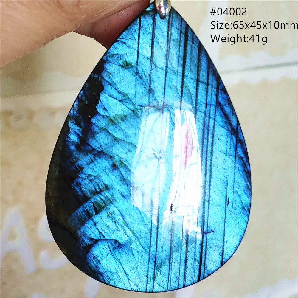 

Natural Blue Light Labradorite Beads Pendant Women Purple Water Drop Labradorite Women Men Necklace Jewelry AAAAAA