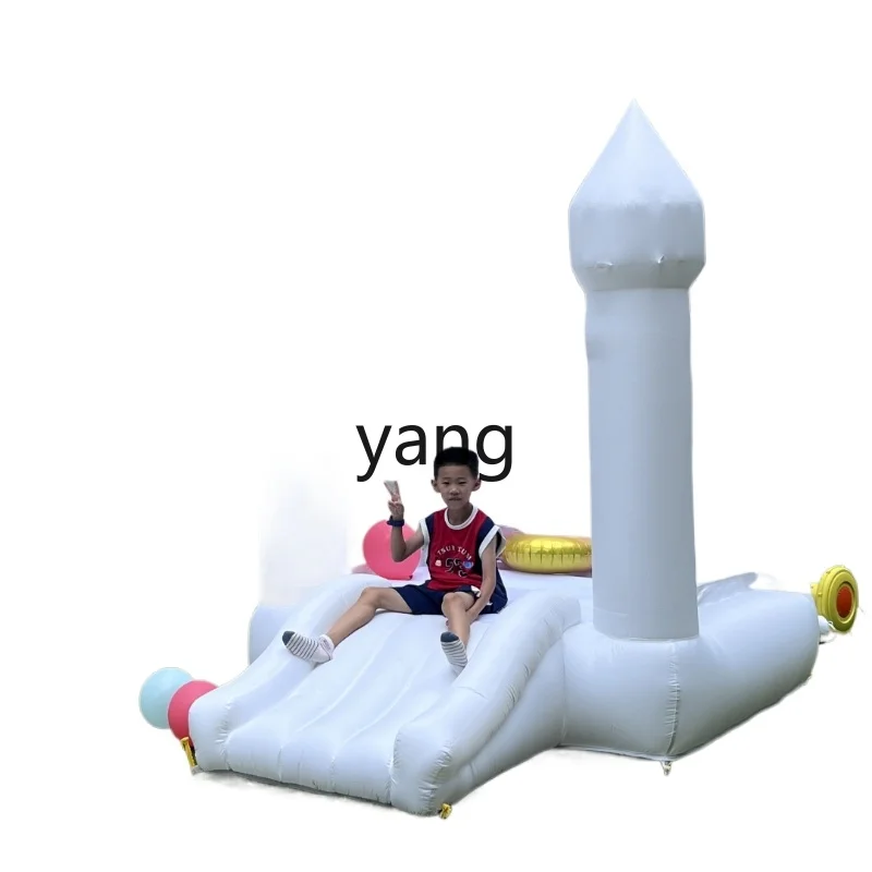 LMM уличный надувной трамплин Белый детский батут закрытый непослушный замок