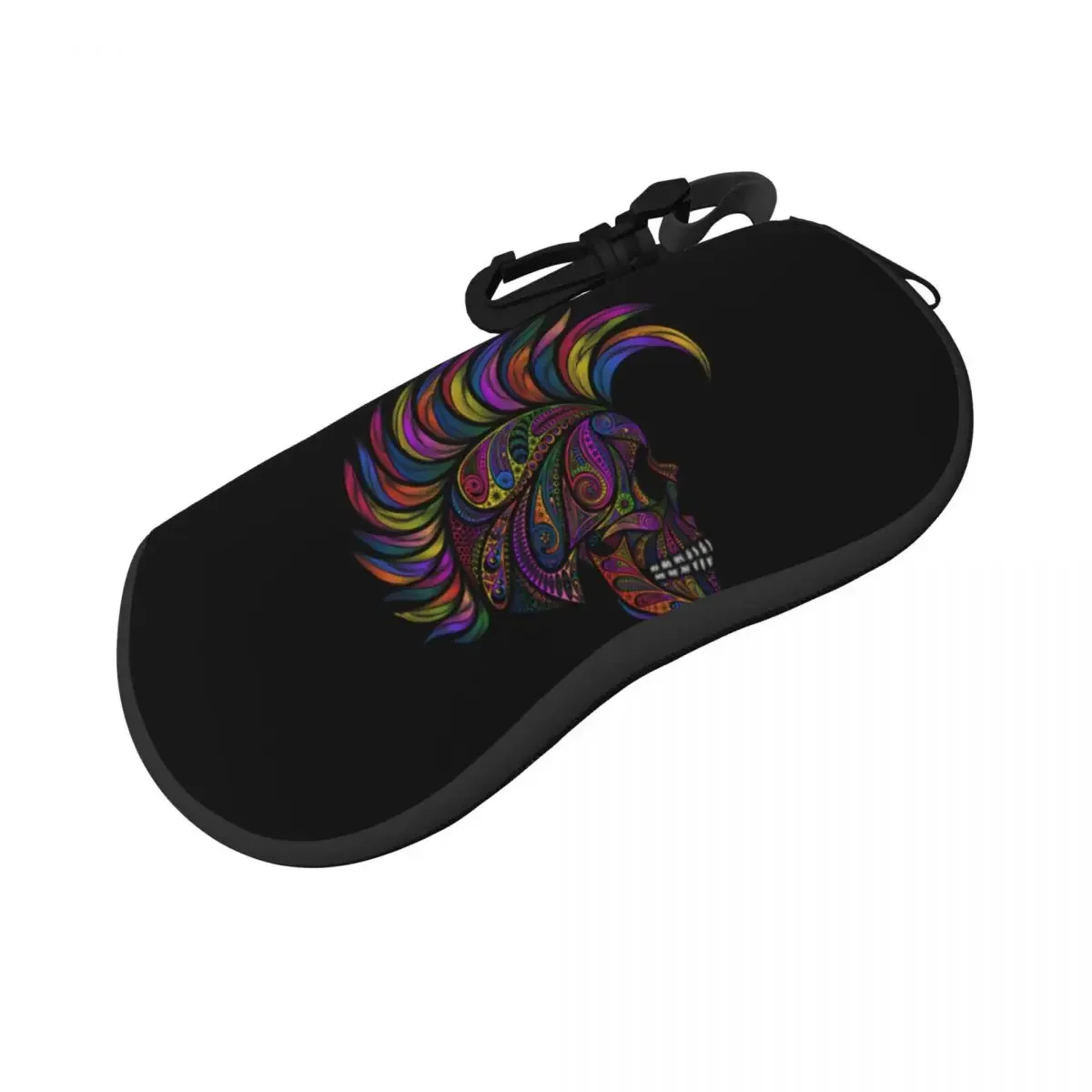 Женская модель череп с Mohawk солнцезащитные очки Мягкий футляр для очков ремешком