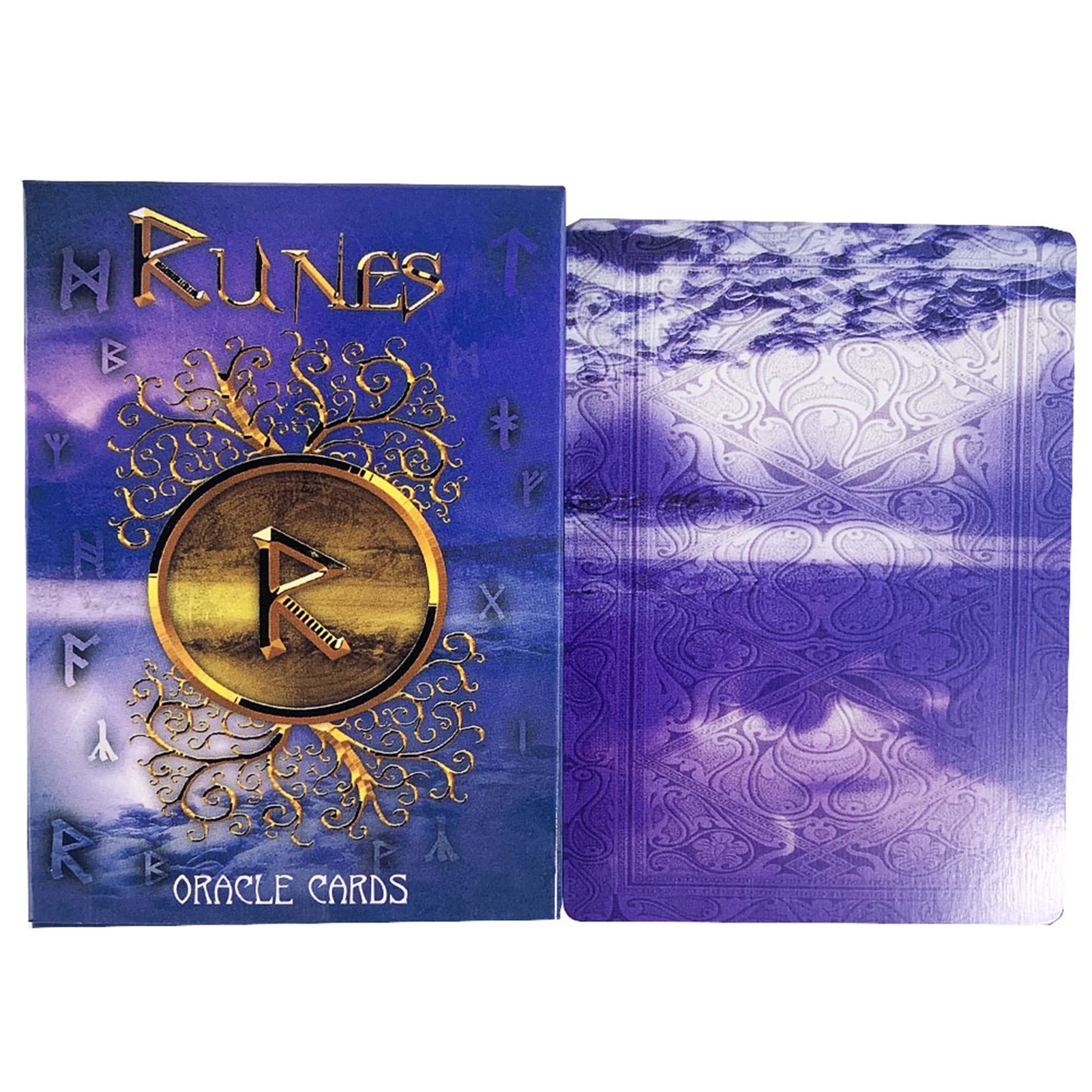 

Runes Oracle Cards English Version Tarot Card Deck Fate Tarot Family Party Prediction Divination Board Game Psychic Card