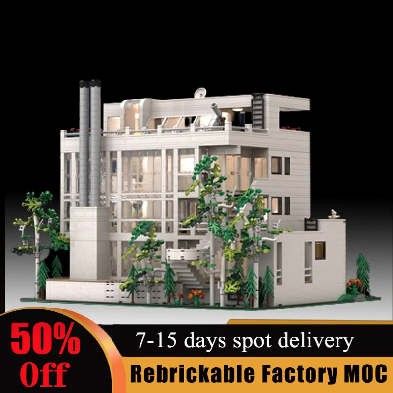 

5283pcs Douglas House of Richard Meier Building Blocks Customized MOC-94307 Street View Bricks Assembly Birthday Kids Toys Gifts