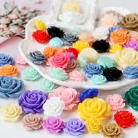 100pcslot simulation colorful resin flower flatback cabochons scrapbooking blossom diy jewelry craft decoration accessory