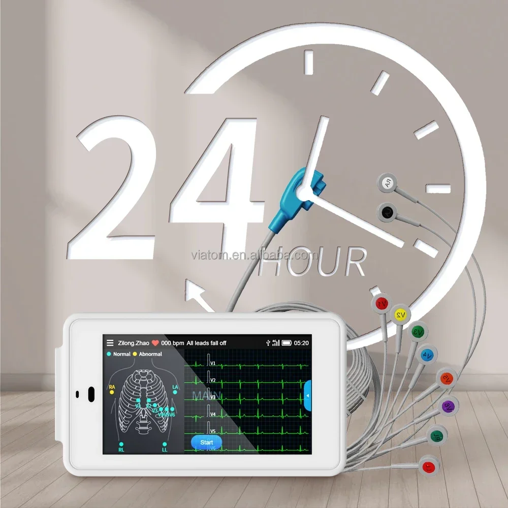 Wellue PCeccg 500 Портативный эксg-машина 12-проводной эксцептор Холтер-рекордер