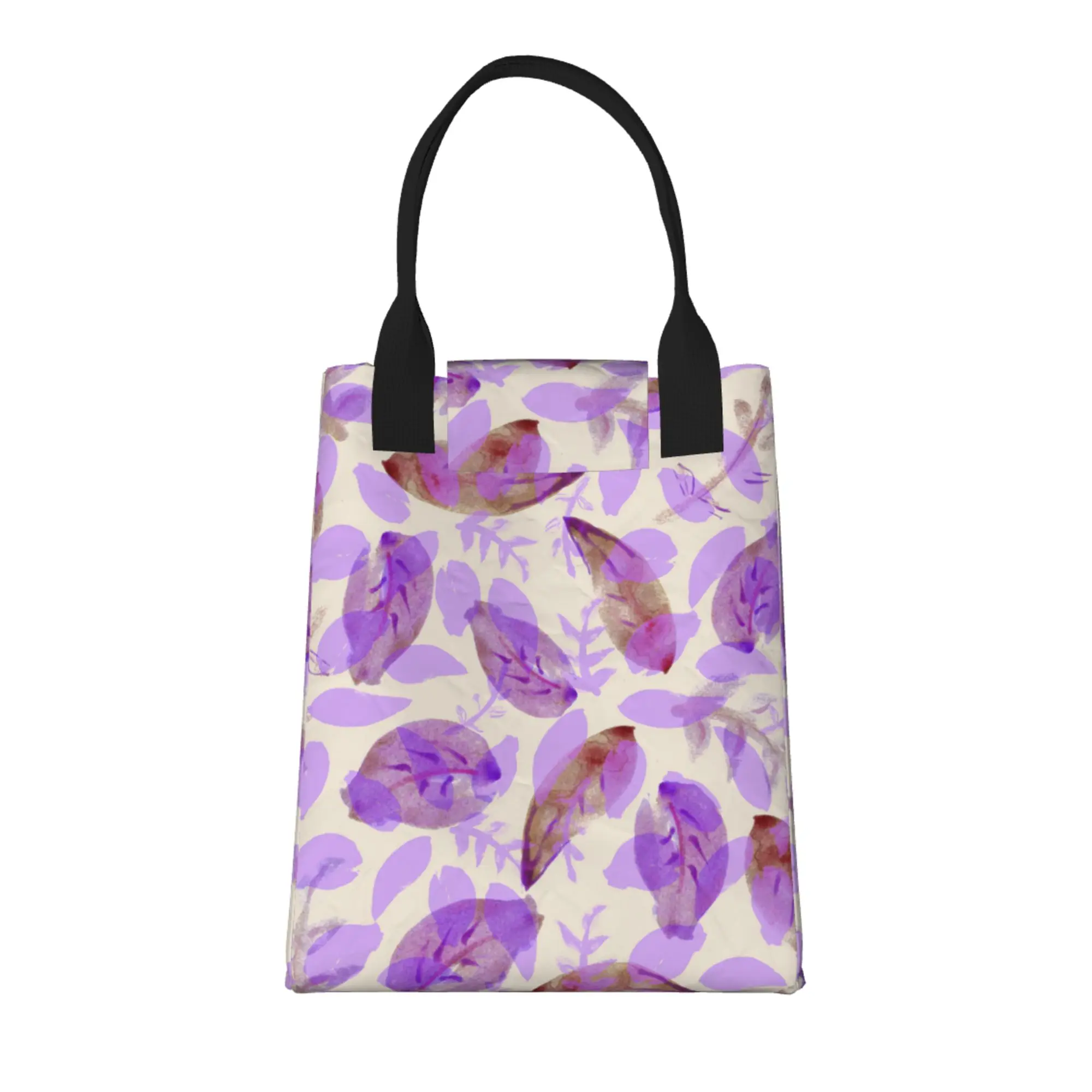 

Большая модная сумка для продуктов с акварельным цветочным узором и ручками, многоразовая сумка для покупок из прочной винтажной хлопчатобумажной ткани