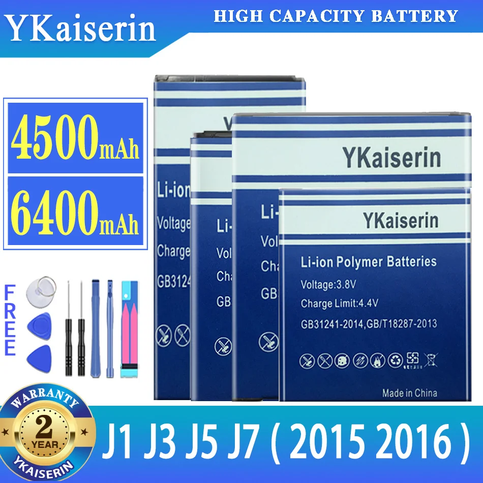 Аккумулятор ykaisin для Samsung Galaxy J1 J5 J7 J3 (2016) версии 2015 J120 J120T J120H J120DS J510 J500F J710 G530 G530H |